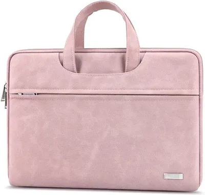 Zdjęcie produktu dla Torba na laptopa 13-14 cali z uchwytem, wodoodporna torba ochronna na laptop - różowa