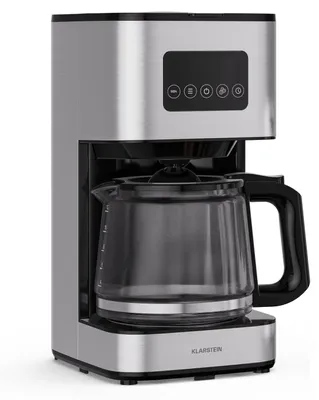 Zdjęcie produktu dla Klarstein Verosteel Filtrujący ekspres do kawy – ekspres ze stali nierdzewnej, 1,5 L na maksymalnie 12 filiżanek, wyświetlacz LCD, funkcja podtrzymywania ciepła 40 min, system antykapający, automatyczne wyłączanie