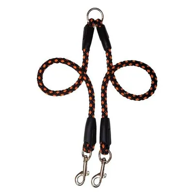 Obrázek produktu pro Palkar vodítko rozdvojka pro psy 40 cm x 8 mm černo-oranžová