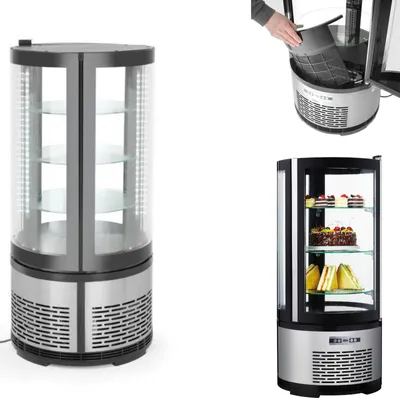 Zdjęcie produktu dla Hendi 233825, Czarny, Stal nierdzewna, Szkło hartowane, 480 mm, 480 mm, 1030 mm