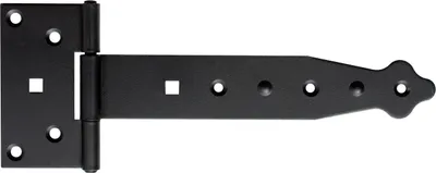 Produktbild von Kreuzgehänge T-Scharniere T-Bänder Gerollt 187 mm Halbschwere Schwarz