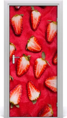 Produktbild von Tulup Türaufkleber 95x205 cm Dekorative Aufkleber Selbstklebend Wasserdichte Tapete Abnehmbar Schlafzimmer Wohnzimmer Wohnkultur - Erdbeeren