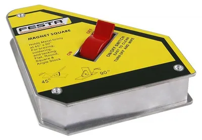 Produktbild von Levior-Magnet, abgewinkelt 45°, 90°, 150 x 130 x 30 mm, mit Abschaltfunktion