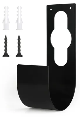 Image de Support de tuyau d'arrosage noir, avec 2 clous, pour jardin