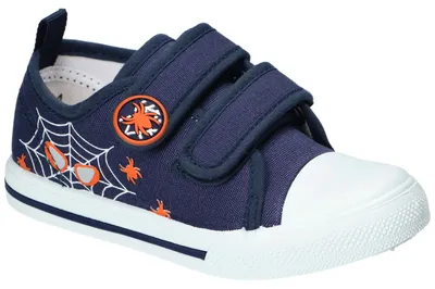 Produktbild von American Club TEN194, Kinder Sneaker Klettverschluss Leder-Einlegesohle weißer Boden bequem, Navy 29