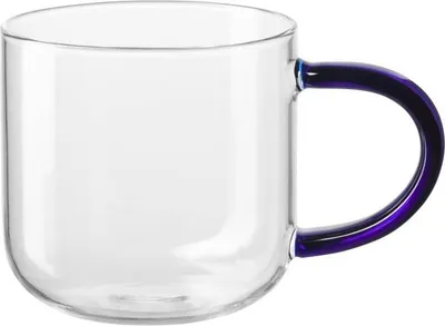 Produktbild von ASA Henkelbecher, blue d. 9 cm, h. 9,1 cm, 0,4 l., made of glas