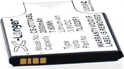 Produktbild von Akku für Alcatel TLI019B1 Li-Ion 3,8 Volt 2000 mAh schwarz.