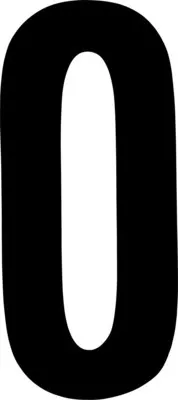 Produktbild von Klebeziffer "0" schwarz 100 mm