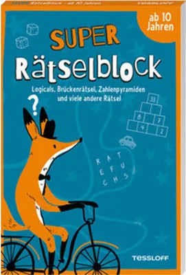 Obrázok produktu pre Super Rätselblock ab 10 Jahren.Logicals, Brückenrätsel, Zahlenpyramiden und viele andere Rätsel