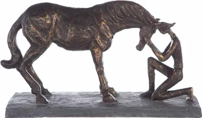 Image de Gilde Skulptur, Pferd, "Comprehension", Kunstharz, bronzefarben, VE 1, L. 10 cm, B. 32 cm, H. 19 cm 89165 4001250891659