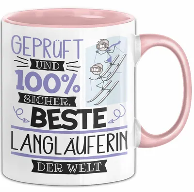Produktbild von Beste Langläuferin Der Welt Tasse Geschenk für Eine Langläuferin  Und Sicher Geschenkidee Geburtstag Weihnachten (Rosa)