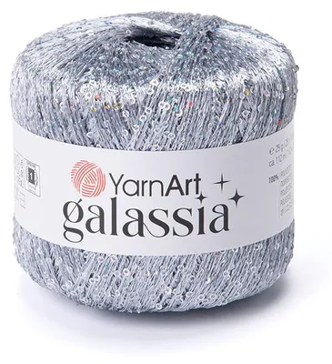 Produktbild von YarnArt Galassia Paillettengarn 5808 Silber 25g