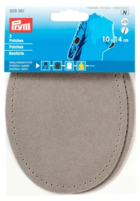 Zdjęcie produktu dla Naszywki PRYM imitacja zamszu (naprasowanka), 10 x 14 cm, jasnoszare