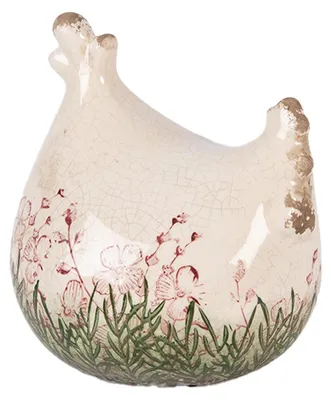 Produktbild von Clayre & Eef Dekorationsfigur Huhn 12x11x13 cm Beige Keramik