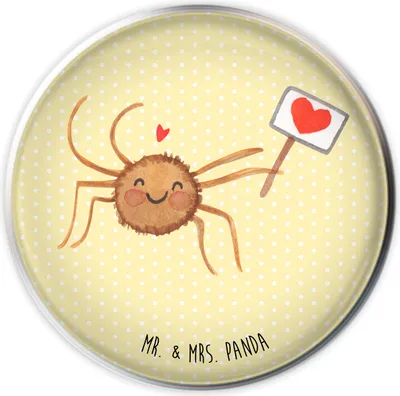 Produktbild von Mr. & Mrs. Panda Ablaufgarnitur Spinne Agathe Motivation - Gelb Pastell - Geschenk, Vertrauen, Waschbecken Stopfen, abfluss stöpsel, Liebe, Ablaufstopfen, Verschluss