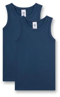 Immagine prodotto di Sanetta: maglietta intima per ragazzi, colore blu | Set da 2 magliette per bambini
