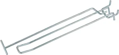 Zdjęcie produktu dla Zawieszka podwójna z wysięgnikiem na cenówkę do perforacji EURO Mega-M L-25cm fi4 ocynk