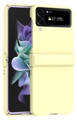 Immagine prodotto di Per Samsung Galaxy Z Flip4 tre pezzi Macaron Set Custodia del telefono cellulare Custodia protettiva