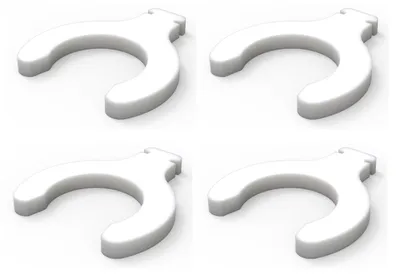 Productafbeelding van 4 x clip voor platte radiatoren, radiatorhouder voor bevestiging radiatorafdekking