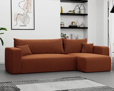 Produktbild von Ecksofa Piano Stoff Couch Sofa mit Schlaffunktion und Bettkasten Schlafsofa Polsterecke Couchgarnitur Ecke Bettcouch - Universal Farbe: Poso 40