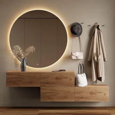 Produktbild von Planetmöbel Flur Möbel Garderobe Hängeschrank 2x 140 cm gold eiche, Wandgarderobe hängend oder stehend