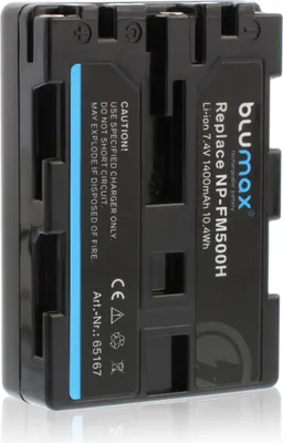 Produktbild von Blumax Akku | für Sony NP-FM500H Digitalkamera | Kapazität 1400mAh  |Spannung 7,2Volt | Video- und  Kamerazubehör