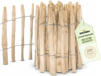 Produktbild von Englischer Staketenzaun Kastanie - Länge 5 Meter, Höhe 50 cm, Lattenabstand 4-6 cm