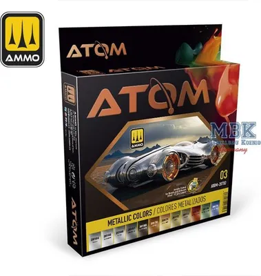 Imagen del producto de Kit de pinturas metálicas ATOM de MIG, modelo ATOM20702