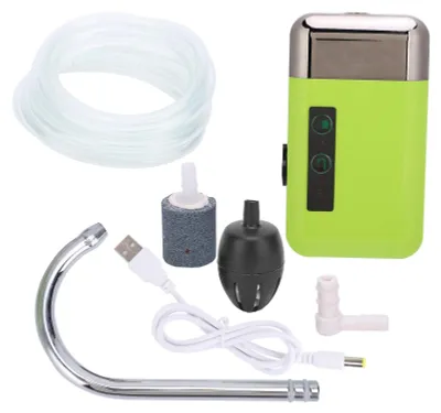 Produktbild von Wiederaufladbare Aquarium Sauerstoffpumpe mit LED-Beleuchtung