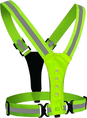 Obrázok produktu pre LED reflexná vesta, bežecké svetlá, bezpečnostné vybavenie, svietiaca vesta s reflexnými pásmi, vysoká viditeľnosť, vodotesná, dobíjateľná