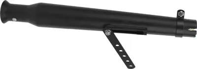Obrázek produktu pro 45 mm/1,8" výfukové potrubí pro motocykly, univerzálně upravené, s posuvným držákem, černé