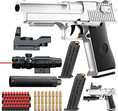 Image de Bybykoi Enfants Jouet Pistolet Aigle du Désert M1911 Argent