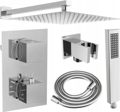 Zdjęcie produktu dla Mexen Cube DR02 Zestaw Prysznicowy z Deszczownicą 25 cm