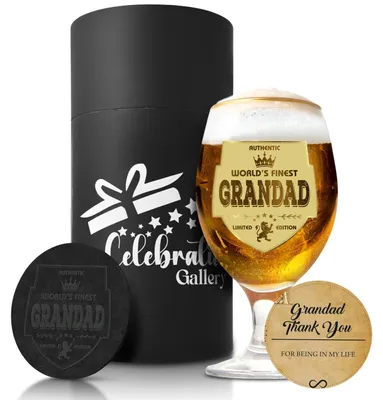 Produktbild von Personalisierte Biergläser mit Holzuntersetzern