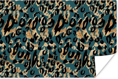 Produktbild von MuchoWow® Poster Panther - Tiermuster - Braun 180x120 cm - Fotoplakat