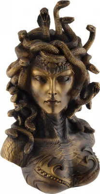 Produktbild von Bronzefarbene Medusabüste 28cm