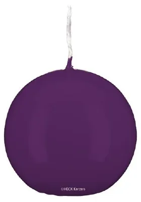 Produktbild von Kugelkerzen Glanz-Lack Violett Ø 10 cm, 4 Stück