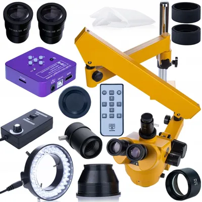 Imagen del producto de Microscopio Estereoscópico Trinocular Neptune Pro MSNP-T-WDMS3-O – Zoom 7–45x