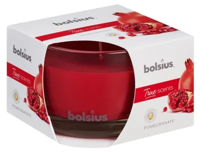 Produktbild von Bolsius True Scents Duftkerze im Glas, Granatapfel, 63 x 90 cm