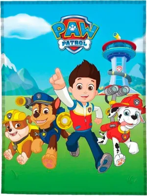 Produktbild von Disney Paw Patrol Kuscheldecke für Kinder – Chase, Marshall und Rubble 140cm zu 100cm