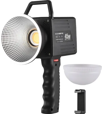 Obrázek produktu pro Přenosné COB video světlo, ruční LED výplňové světlo, 45 W, 2800 K šC 6800 K, stmívatelné, 9 scénických světelných efektů, vestavěná dobíjecí baterie s rukojetí, reflektorový difuzér pro vlog živé vysílání fotografií v interiéru i exteriéru