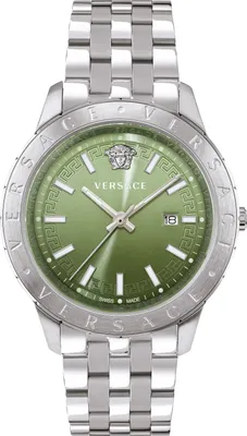 Produktbild von Versace VE2C01225 Univers grün silber Edelstahl Armband Uhr Herren NEU