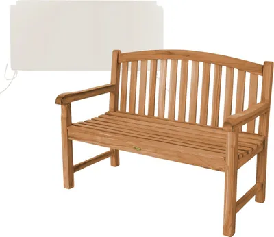 Produktbild von Gartenbank Bari Teak Massivholz 120 cm Creme