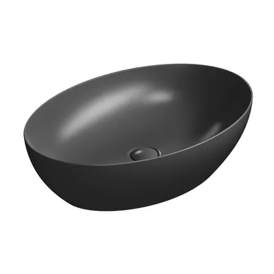 Produktbild von PURA Waschtisch zum Aufsetzen 60x42 cm, schwarz matt