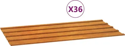 Obrázek produktu pro Střešní panely 12 ks rezavé 80 x 44 cm cortenová ocel