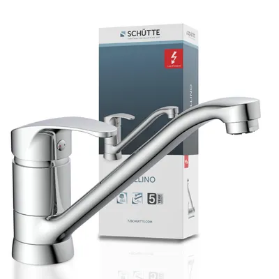 Produktbild von SCHÜTTE Küchenarmatur CELLINO, Niederdruck Armatur Küche, 360° schwenkbarer Wasserhahn Küche, Mischbatterie Küche in Chrom