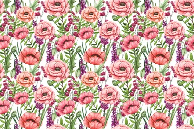 Produktbild von Muralo Fototapete 315 x 210 cm Vlies Tapete Wandtapeten moderne Wandbilder XXL Blumen Mohnblumen Aquarell