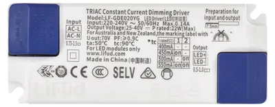 Zdjęcie produktu dla Sterownik ściemniania EMOS Triac do opraw LED 550 mA 20 W ZZ2055T