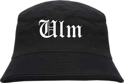 Produktbild von Ulm Fischerhut - Altdeutsch - bedruckt - Bucket Hat Anglerhut Hut Schwarz L/XL