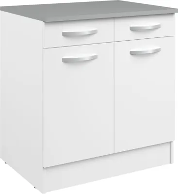 Produktbild von Unterschrank Eko 80cm 2 Türen und 2 Schubladen - weiß